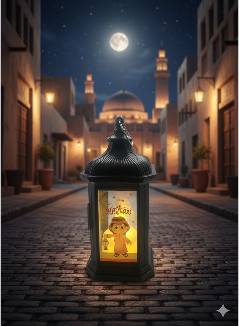 Ramadan Box + 4 Gifts (Tomtom Doll + 13cm Black Lantern + Scented Scented Candle + Bottle with Straw for Drinks) - Image 5